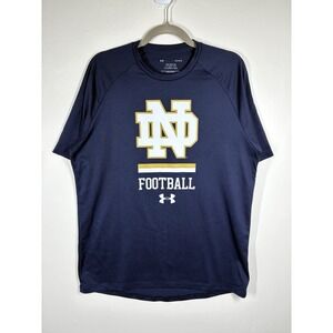 Under Armour Notre Dame‎ Football Tech Tee TShirt Mens Large Thin Lightweight